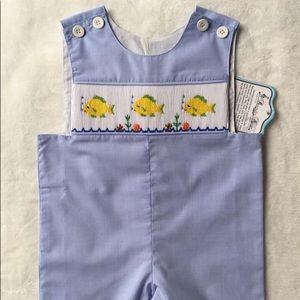 SOLD Boy fish smocked Jon Jon